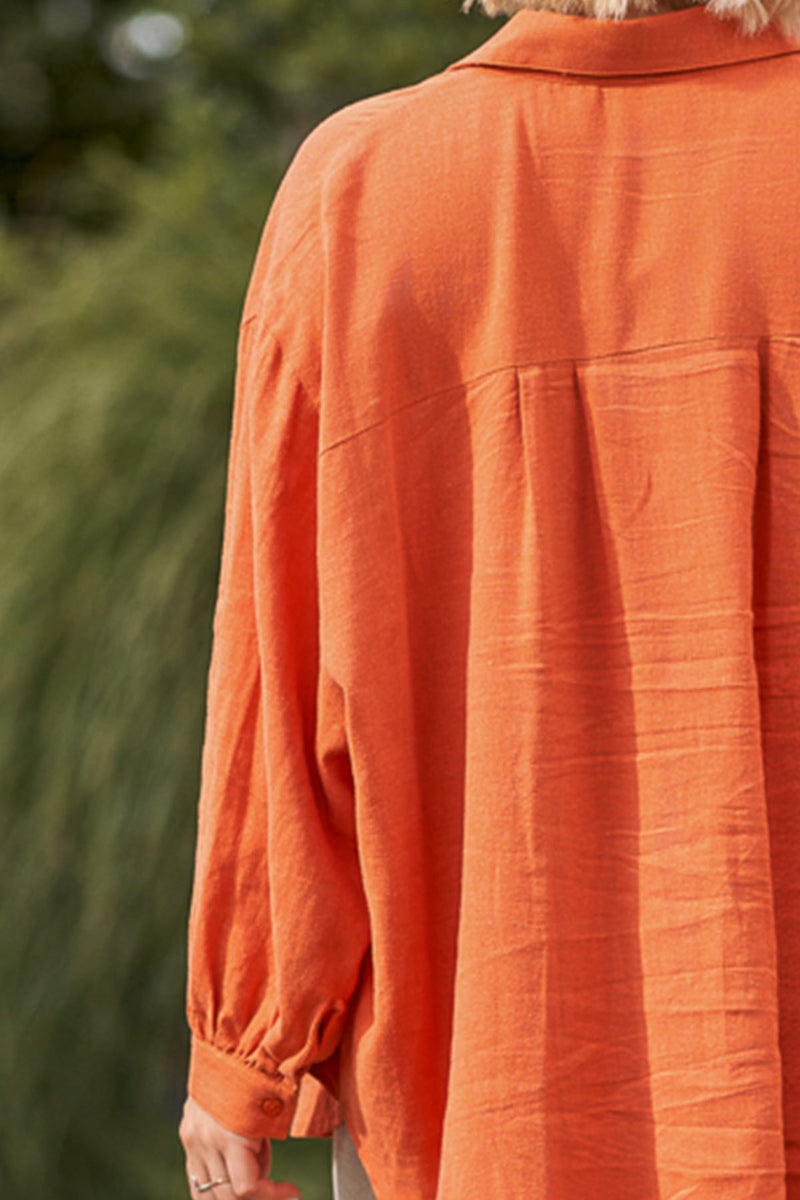 Lea Long Shirt Burned Orange
