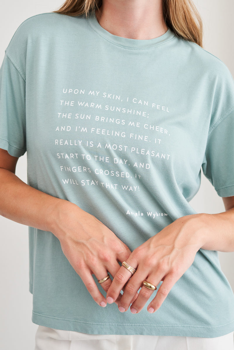 Amber Poem T-Shirt Aqua